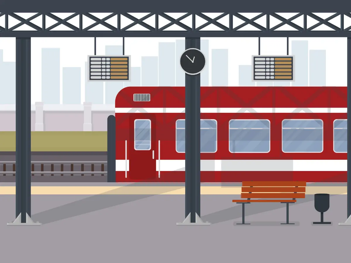 He is changing trains