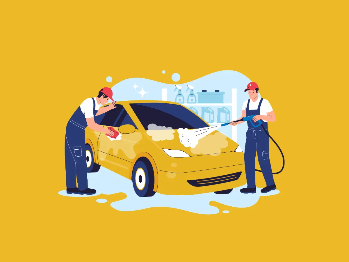 The car was washed